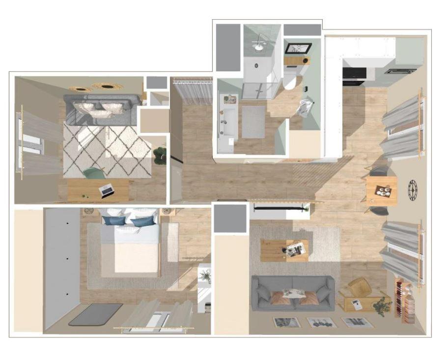 Appartement 2 Queenbed Parking Clim Wifi Aix-en-Provence Eksteriør billede